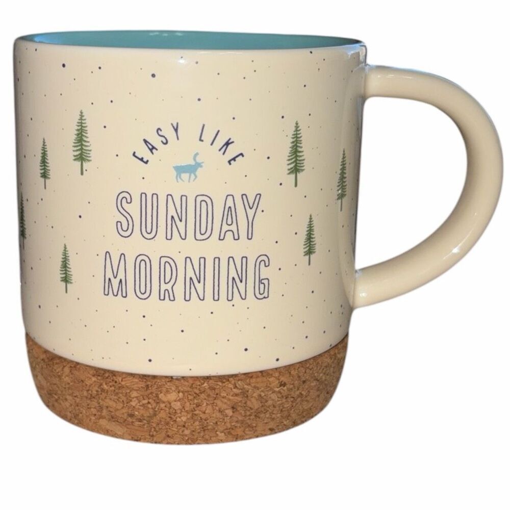 Caribou Coffee Easy Like Sunday Morning‎ Cork Bottom Mug